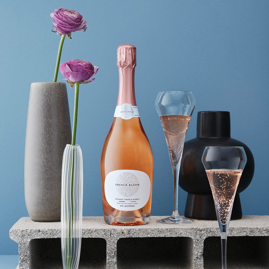 French bloom, effervescent biological wine without alcohol – French ...